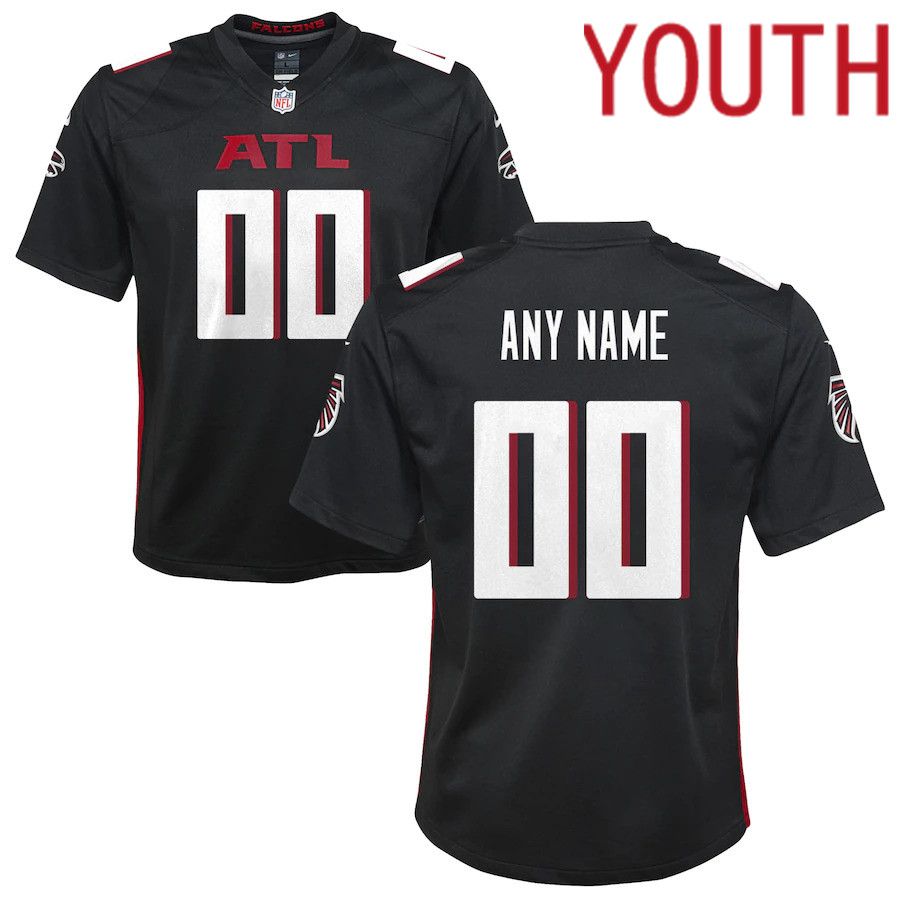 Youth Atlanta Falcons Nike Black Custom Game NFL Jersey
